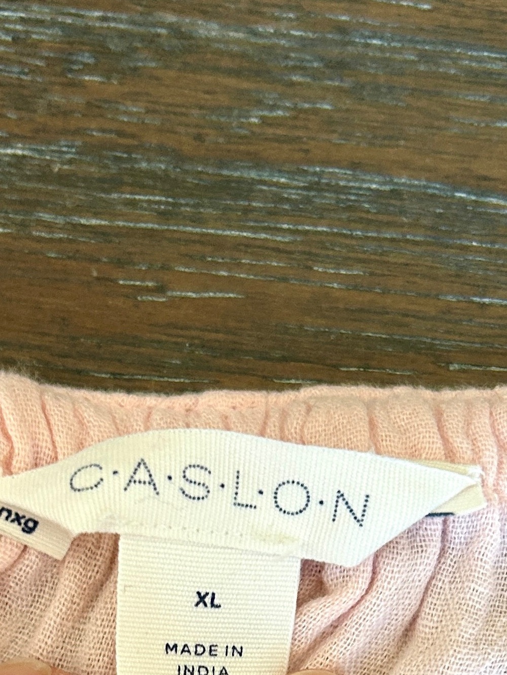Caslon Pink Cotton Gauze Maxi Dress Puff Sleeve Crochet Lace Pintuck XL NWT - Picture 15 of 16
